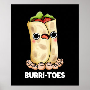 Affiche Burritoes Funny Burrito Pun Dark BG