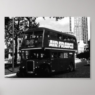 Affiche Bus à deux étages vintage Angleterre Londres