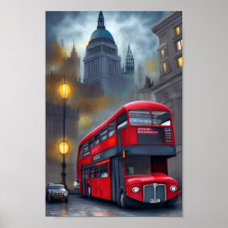 Affiche bus de Londres
