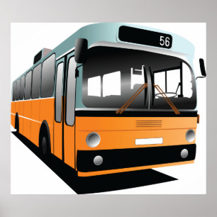 Affiche Bus orange