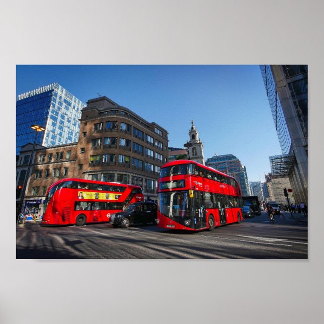 Affiche Bus Red London (Devant)
