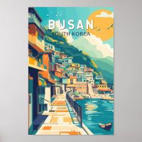 Busan Corée du Sud Voyage Art Vintage