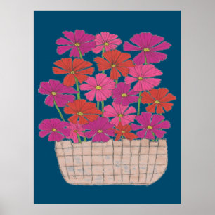 Affiche Bushel of Bright Cosmos