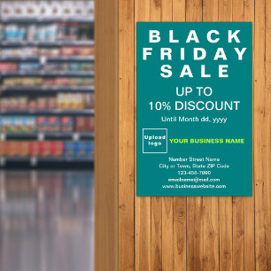 Affiche Business Black Vendredi Vente Turquoise Green Post