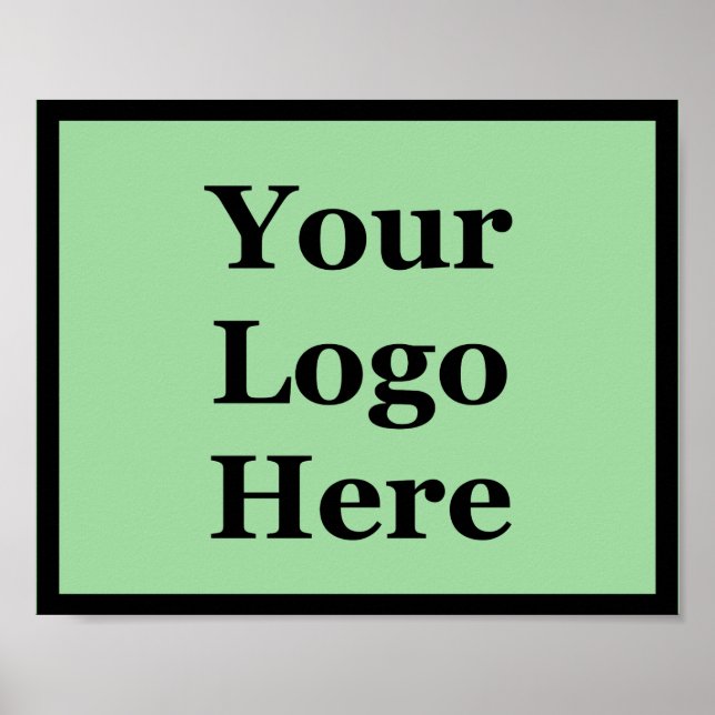 Affiche Business Mint Green Votre logo ici Modèle (Devant)