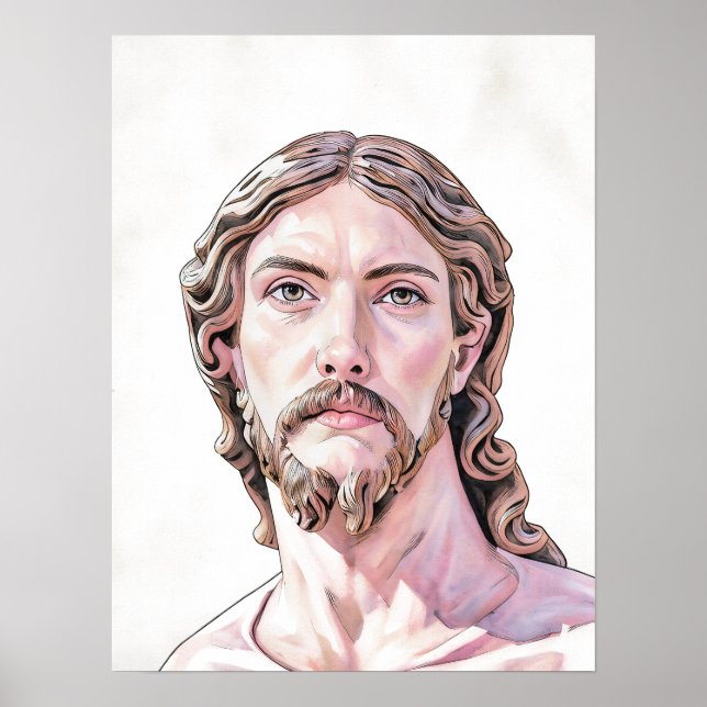 Affiche BUST OF CHRIST THE SAVIOUR by MICHELANGELO 2026 (Devant)