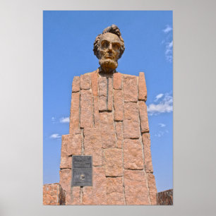 Affiche Buste d'Abraham Lincoln, Wyoming