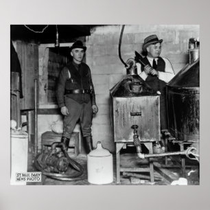 AFFICHE BUSTE D'ALCOOL ILLÉGAL D'INTERDICTION DU MINNESOTA