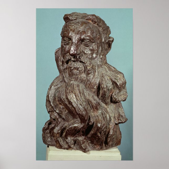 Affiche Buste d'Auguste Rodin 1909 (Devant)