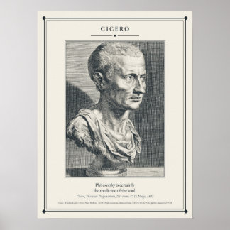 Affiche Buste de Cicéron d'après Rubens, Médecine de l'Âme