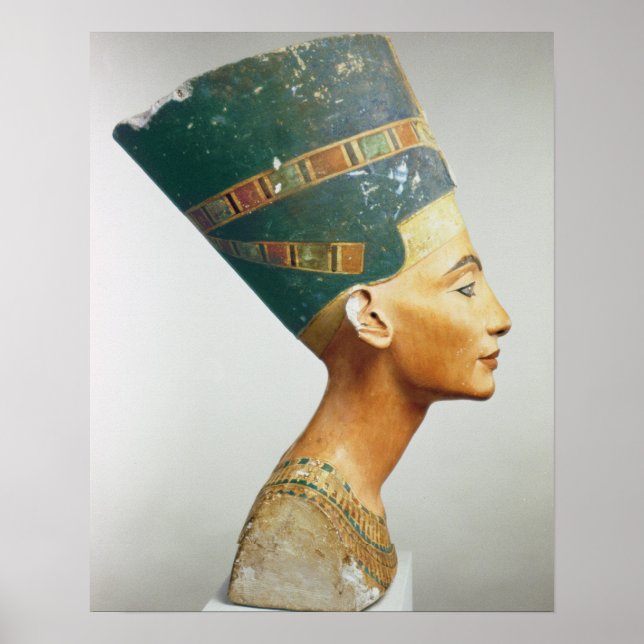 Affiche Buste de la reine Nefertiti, vue latérale, de l'st (Devant)