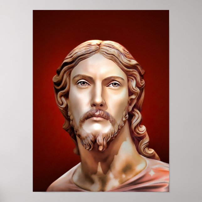 Affiche BUSTE DU CHRIST SAUVEUR par MICHELANGE 2026__ (Devant)