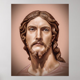 Affiche BUSTE DU CHRIST SAUVEUR par MICHELANGE 2026__