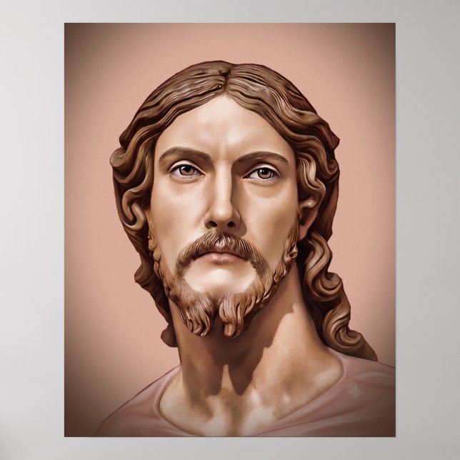 Affiche BUSTE DU CHRIST SAUVEUR par MICHELANGE 2026__ (Devant)