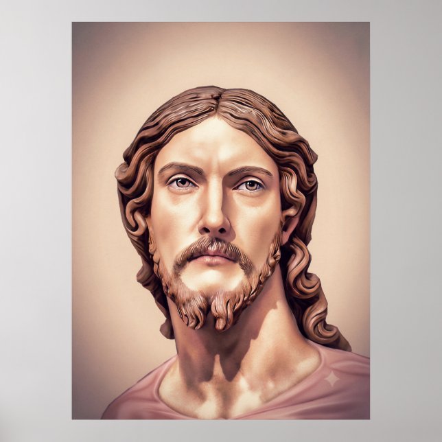 Affiche BUSTE DU CHRIST SAUVEUR par MICHELANGE 2026__ (Devant)