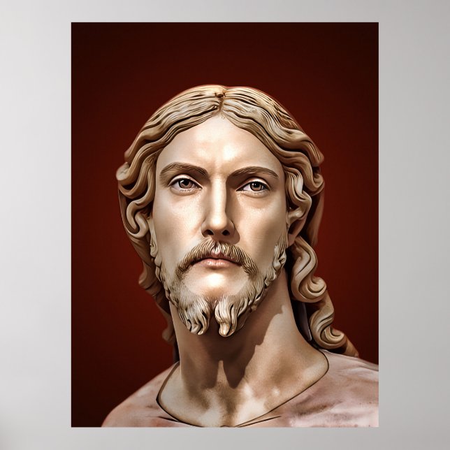 Affiche BUSTE DU CHRIST SAUVEUR par MICHELANGELO 2026 (Devant)