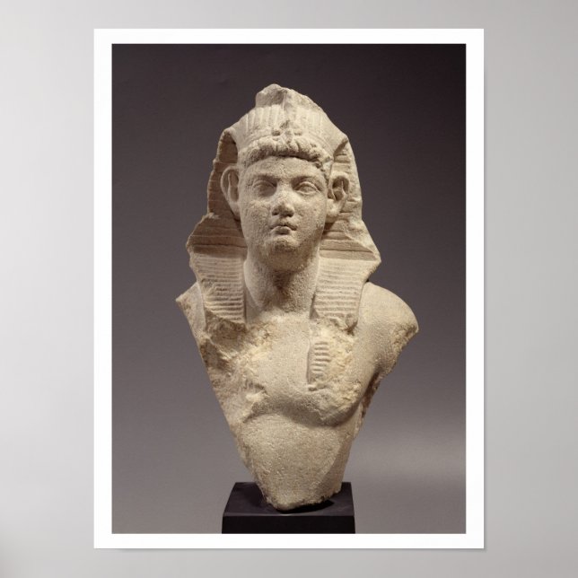 Affiche Buste d'un empereur romain en pharaon (marbre) (Devant)