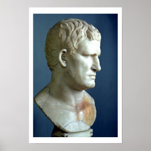Affiche Buste portrait d'Agrippa (63-12 av. J.-C.) romain