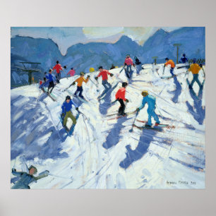 Affiche Busy Ski Slope Lofer 2004