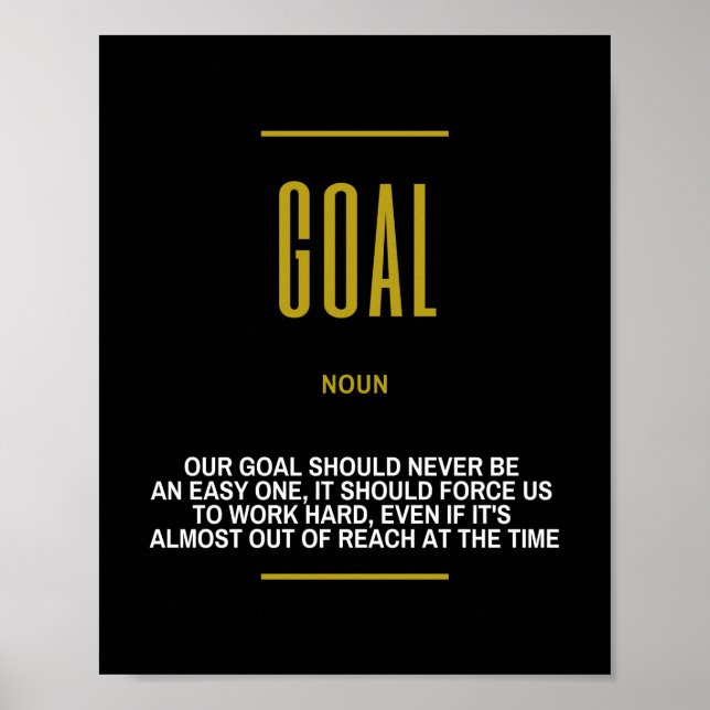 Affiche But Citation Inspirationnelle Sur Le Succès (Devant)