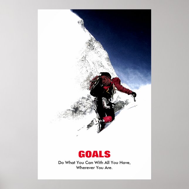 Affiche Buts Quote Mountaineer Faites Ce Que Vous Pouvez (Devant)
