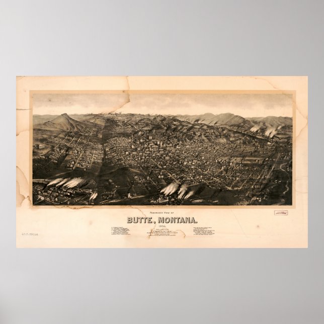 Affiche Butte, Montana (1904) (Devant)