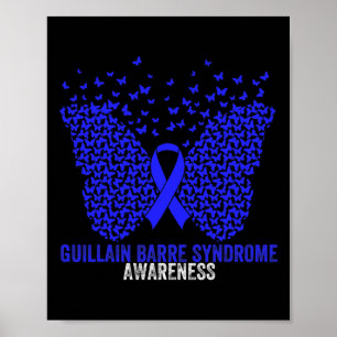 Affiche Butterflies Ribbon Guillain Byrre Syndrome Académi