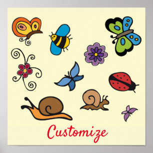 Affiche Butterflies Snails Insects Thunder_Cove
