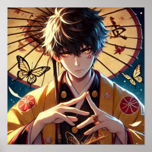 Affiche Butterfly Curse : Flame-Eyed Warrior Anime