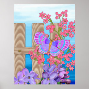Affiche Butterfly Garden 3D Whimsey