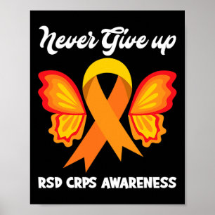 Affiche Butterfly Hope Fighter Orange Ribbon Rsd Crps Awar