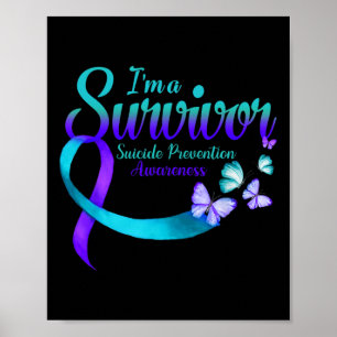 Affiche Butterfly I'm A Survivor Suicide Prevention Award