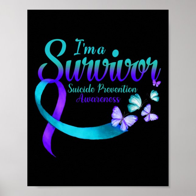 Affiche Butterfly I'm A Survivor Suicide Prevention Award (Devant)