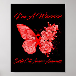 Affiche Butterfly I'm A Warrior Sickle Cell Anemia