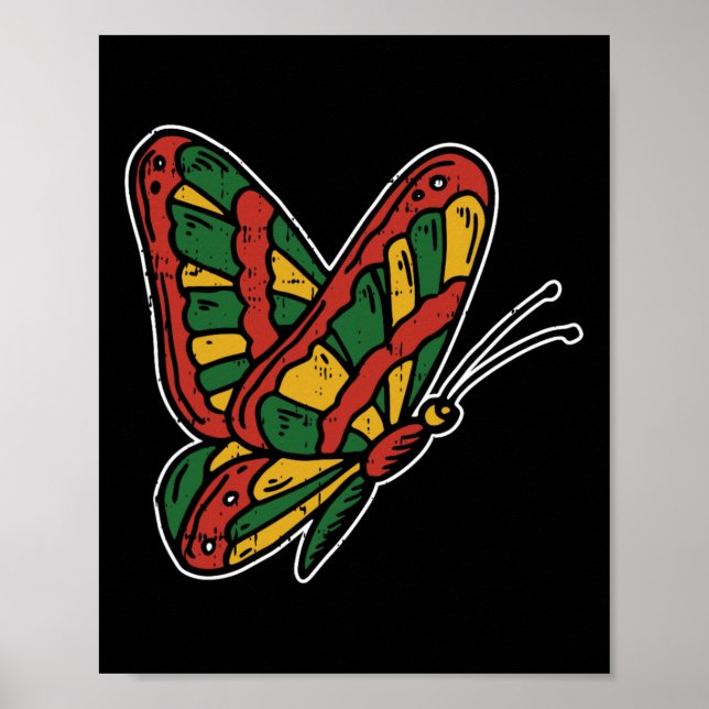 Affiche Butterfly Junetten Blm Histoire noire Ame africain (Devant)