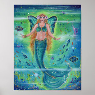 Affiche Butterfly Mermaid en paix intérieure par Renee Lav