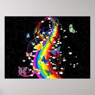 Affiche Butterfly Rainbow