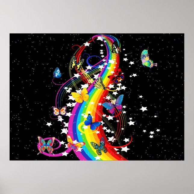 Affiche Butterfly Rainbow (Devant)