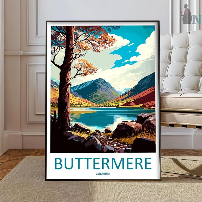 Affiche Buttermere Travel Print Wall Art Buttermere Wall H (Créateur téléchargé)