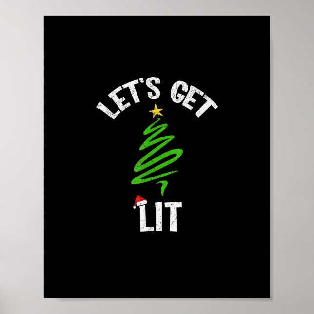 Affiche Buvons Lit Boire Drôle Noël (Devant)