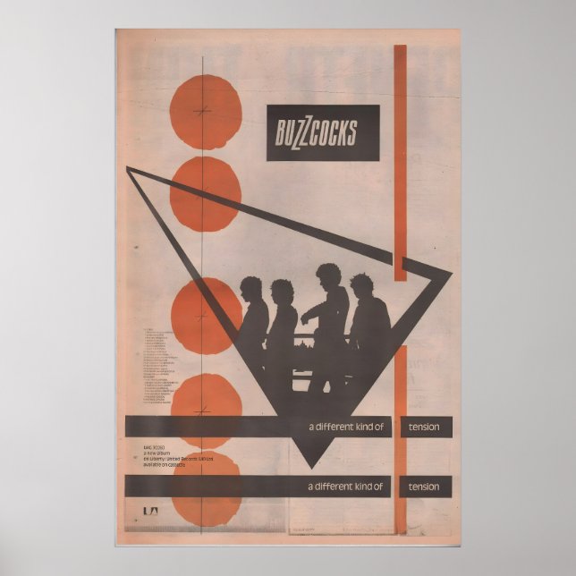 Affiche BUZZCOCKS - 1979 original NME - un différe (Devant)
