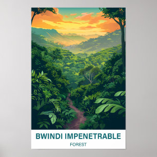 Affiche Bwindi Forêt impénétrable Ouganda Voyage