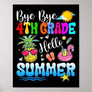 Affiche Bye Bye 4e année Bonjour Enseignant de diplôme d'é