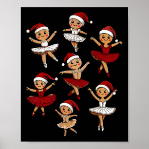 Affiche Byllet Dancer Gingerbread Noël Danse Enseignant