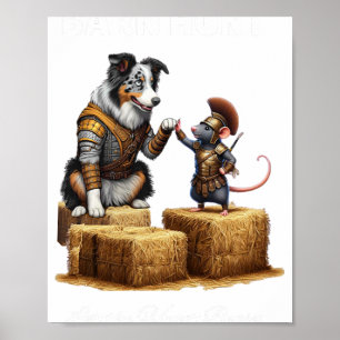 Affiche Byrn Hunt Lover - Rat guerrier Bleu Merle Tri Bord