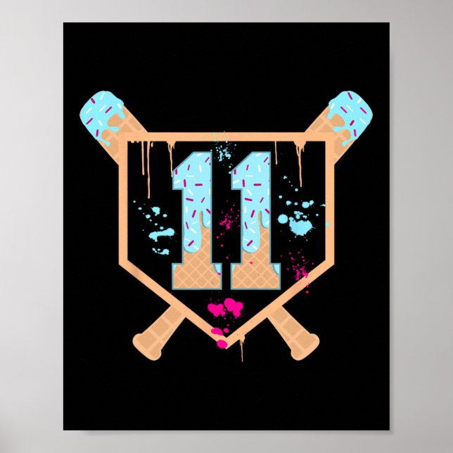 Affiche Bysebyll 11 Year Old Ice Cream Drip 11e Anniversai (Devant)