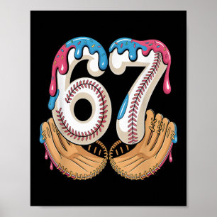 Affiche Bysebyll 67 - Glace qui coule 67 Mème Drôle Joueur