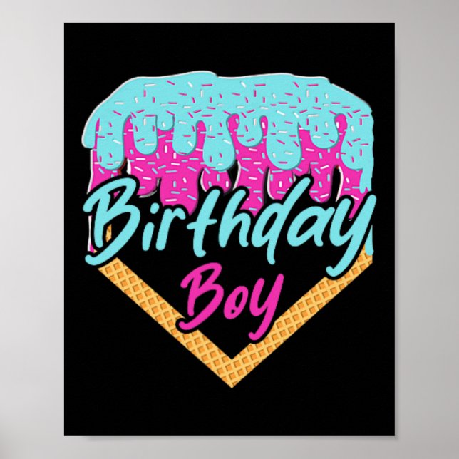 Affiche Bysebyll 8 ans Crème Glacée Dégoulinante 8e Annive (Devant)