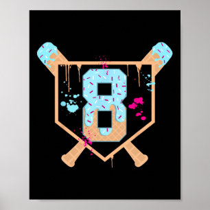 Affiche Bysebyll 8 ans Crème glacée Drip 8e anniversaire B