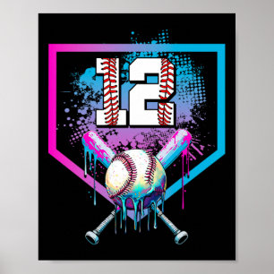 Affiche Bysebyll Drip 12e anniversaire Home Plate Garçon J